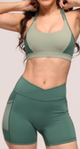Aero Green Sports Bra