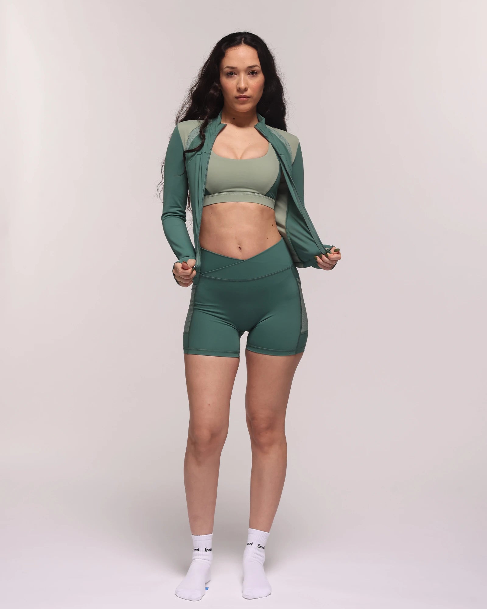 Aero Green Sports Bra