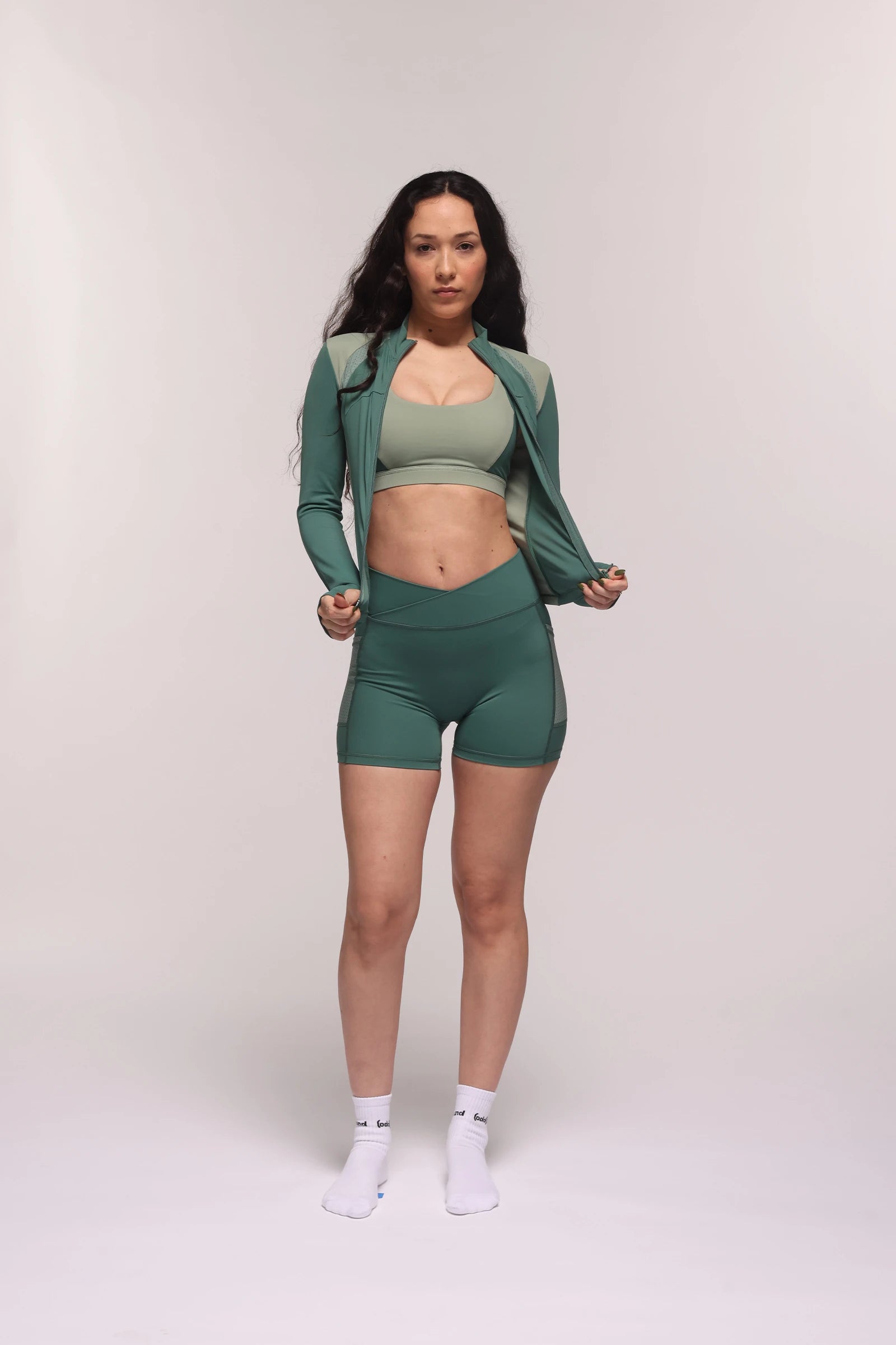 Aero Green Sports Bra