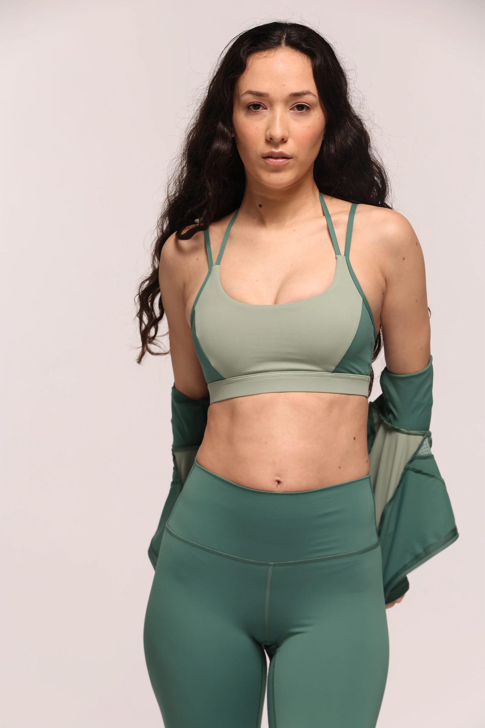 Aero Green Sports Bra