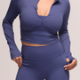 Shift Electric Blue Crop Jacket